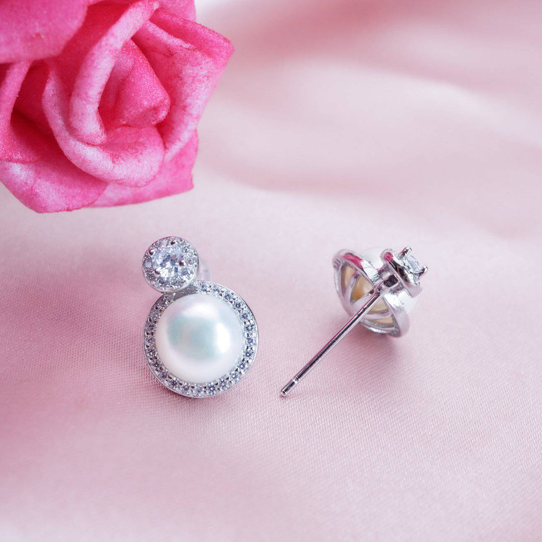 Elegant Freshwater Pearl Earrings WE00093 - PEARLY LUSTRE