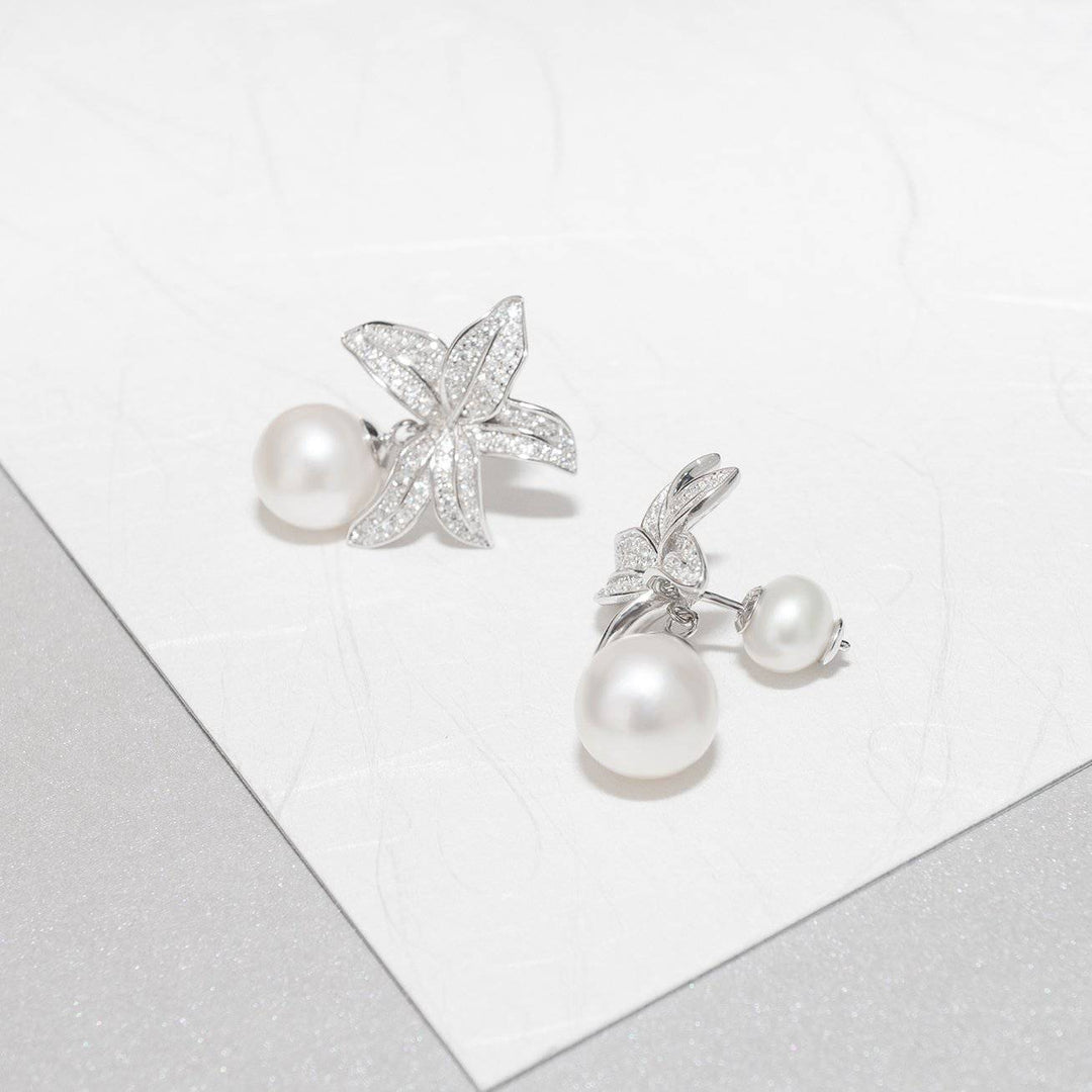 Elegant Freshwater Pearl Earrings WE00178 | GARDENS - PEARLY LUSTRE