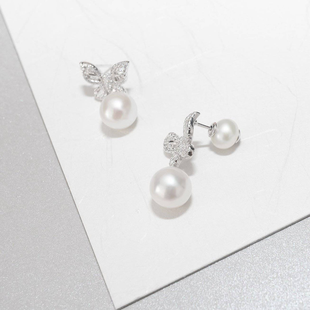 Elegant Pearl Earrings WE00179 | GARDENS - PEARLY LUSTRE