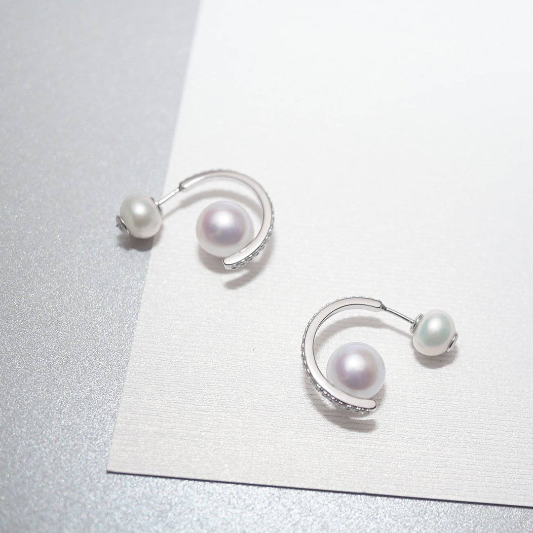 Elegant Freshwater Pearl Earrings WE00184 - PEARLY LUSTRE