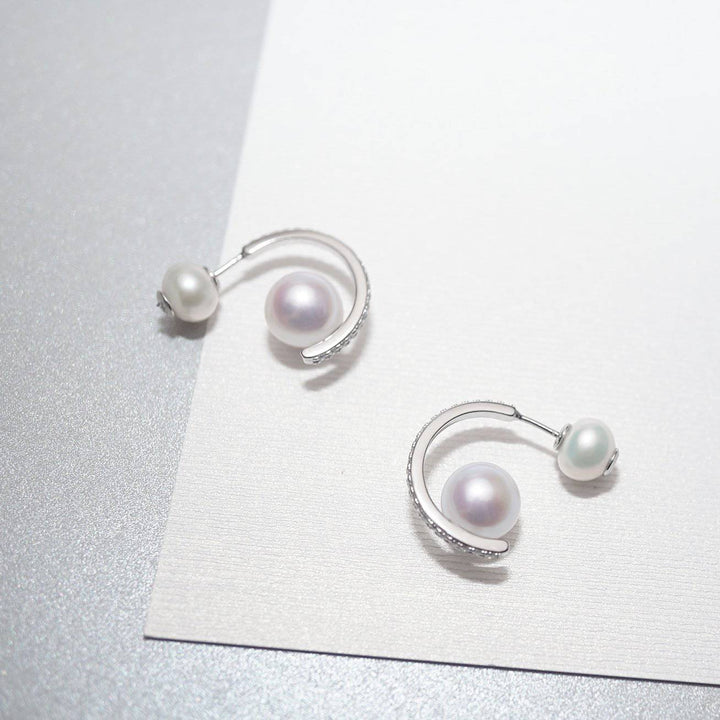 Elegant Freshwater Pearl Earrings WE00184 - PEARLY LUSTRE