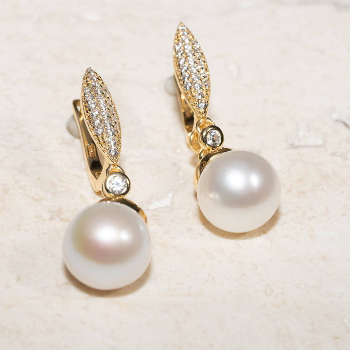 Elegant Freshwater Pearl Earrings WE00194 - PEARLY LUSTRE