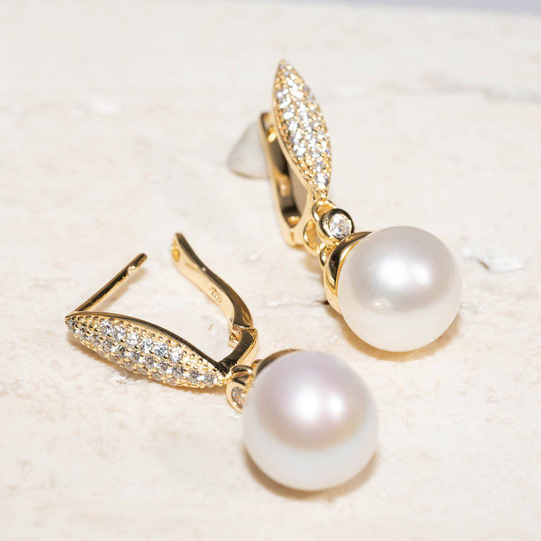 Elegant Freshwater Pearl Earrings WE00194 - PEARLY LUSTRE