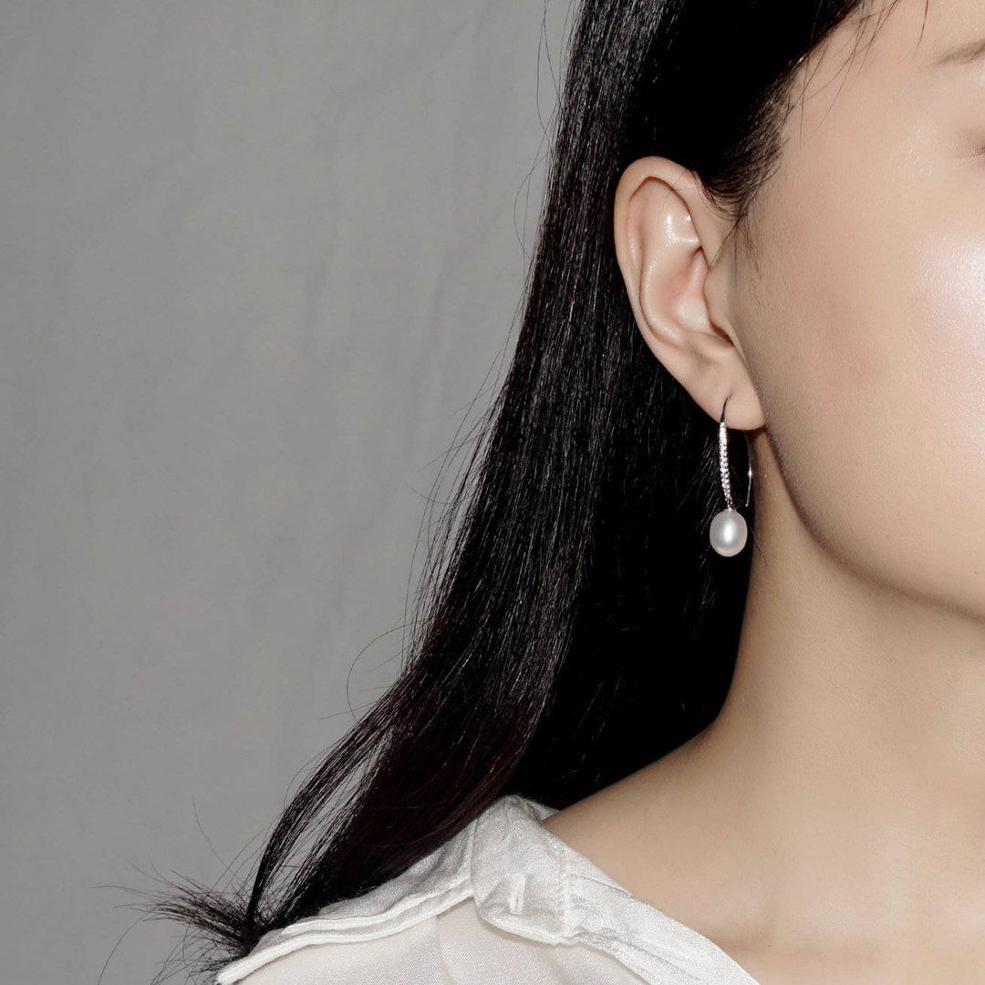 Elegant Freshwater Pearl Earrings WE00195 - PEARLY LUSTRE