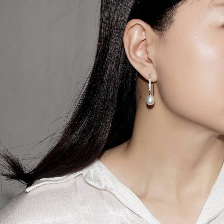 Elegant Freshwater Pearl Earrings WE00195 - PEARLY LUSTRE