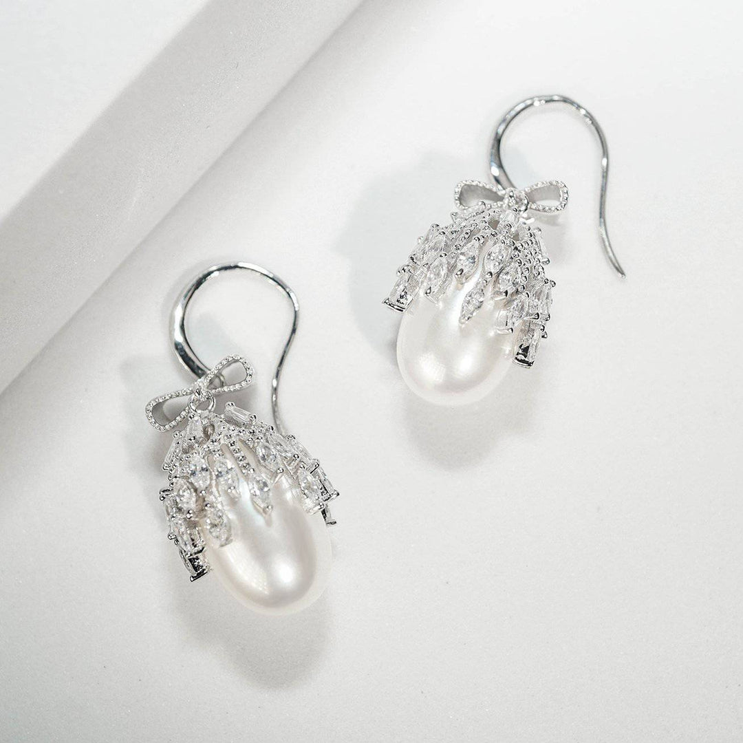 Elegant Freshwater Pearl Earrings WE00234 - PEARLY LUSTRE