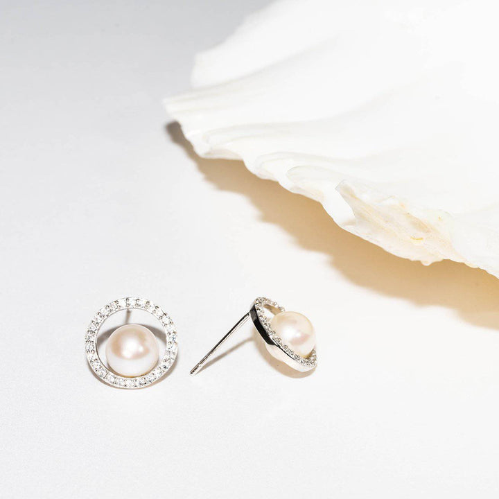 Elegant Freshwater Pearl Earrings WE00237 - PEARLY LUSTRE