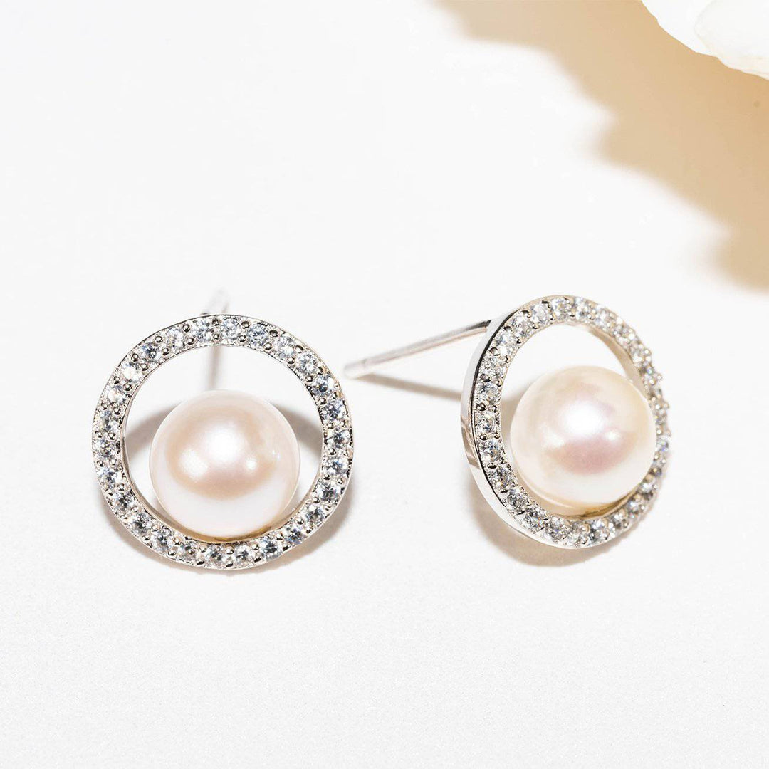 Elegant Freshwater Pearl Earrings WE00237 - PEARLY LUSTRE
