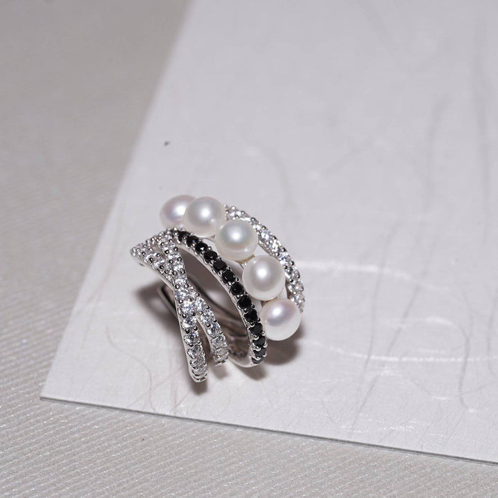 New Yorker Freshwater Pearl Earring Cuff WE00219 - PEARLY LUSTRE