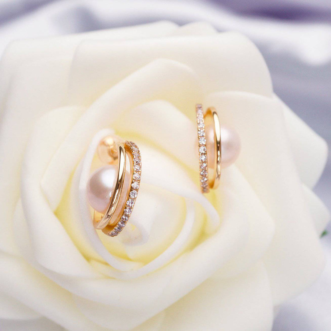 New Yorker Freshwater Pearl Earrings WE00104 - PEARLY LUSTRE