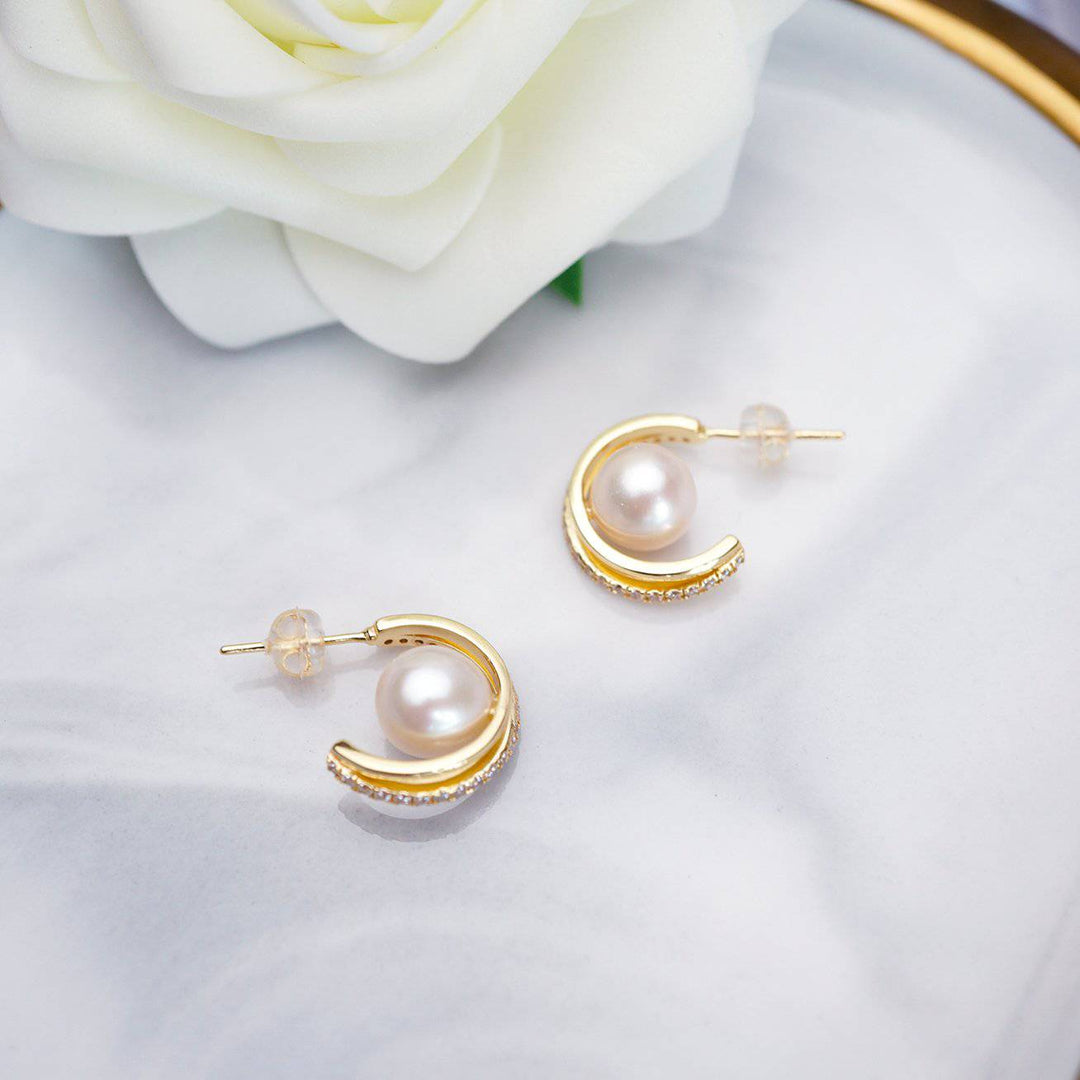 New Yorker Freshwater Pearl Earrings WE00104 - PEARLY LUSTRE