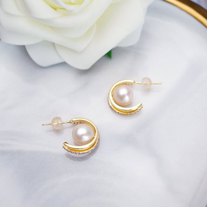 New Yorker Freshwater Pearl Earrings WE00104 - PEARLY LUSTRE