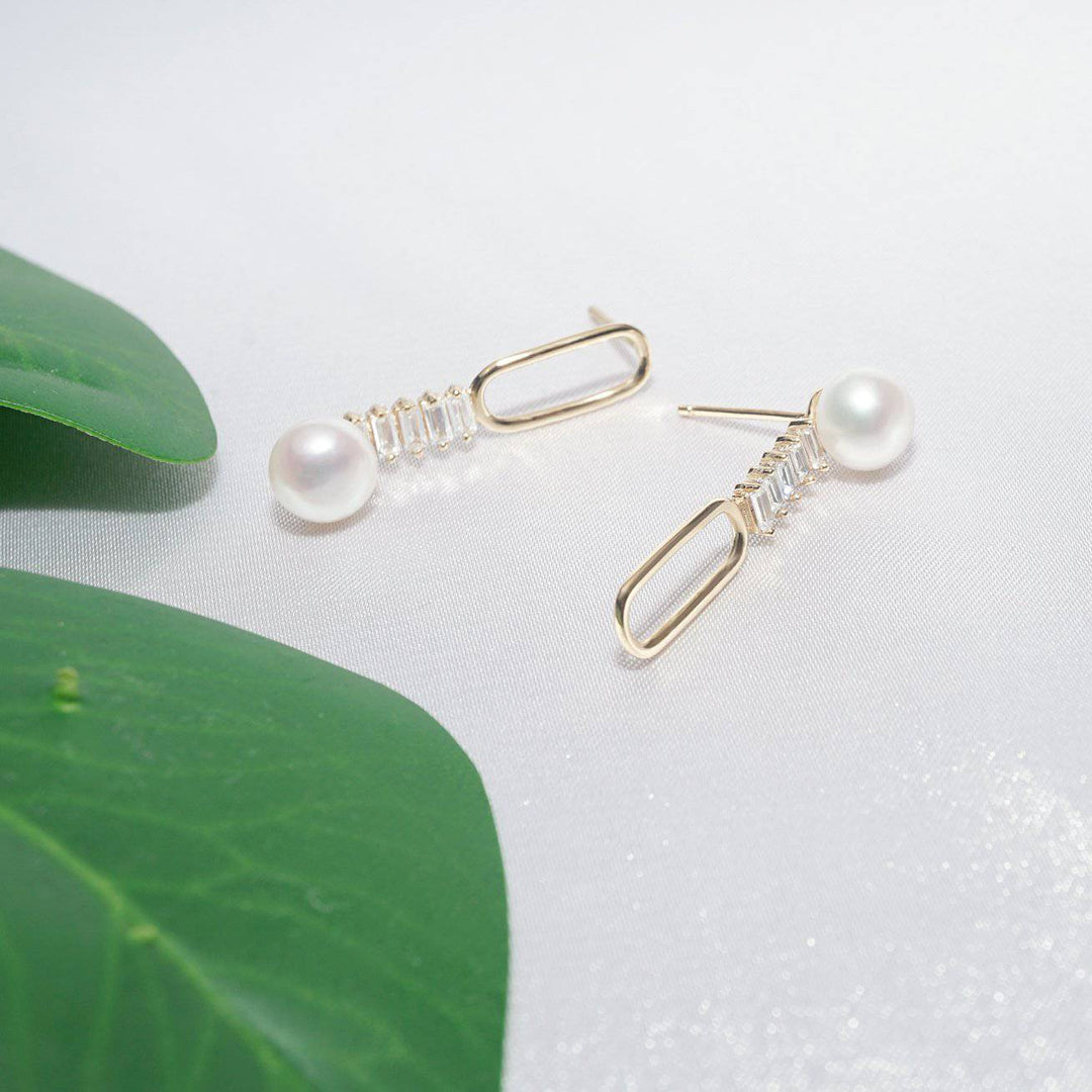 New Yorker Freshwater Pearl Earrings WE00163 - PEARLY LUSTRE