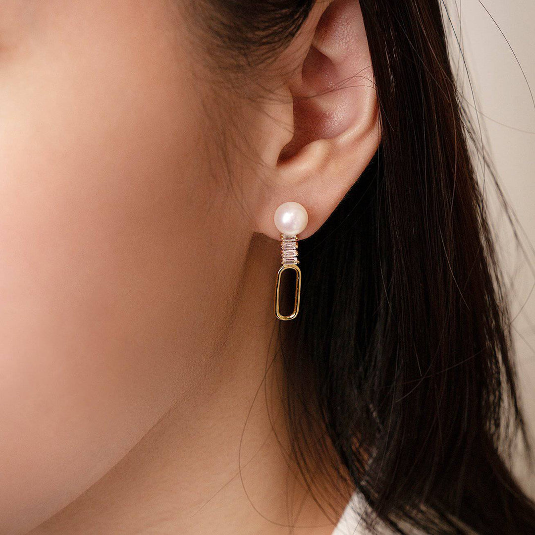 New Yorker Freshwater Pearl Earrings WE00163 - PEARLY LUSTRE