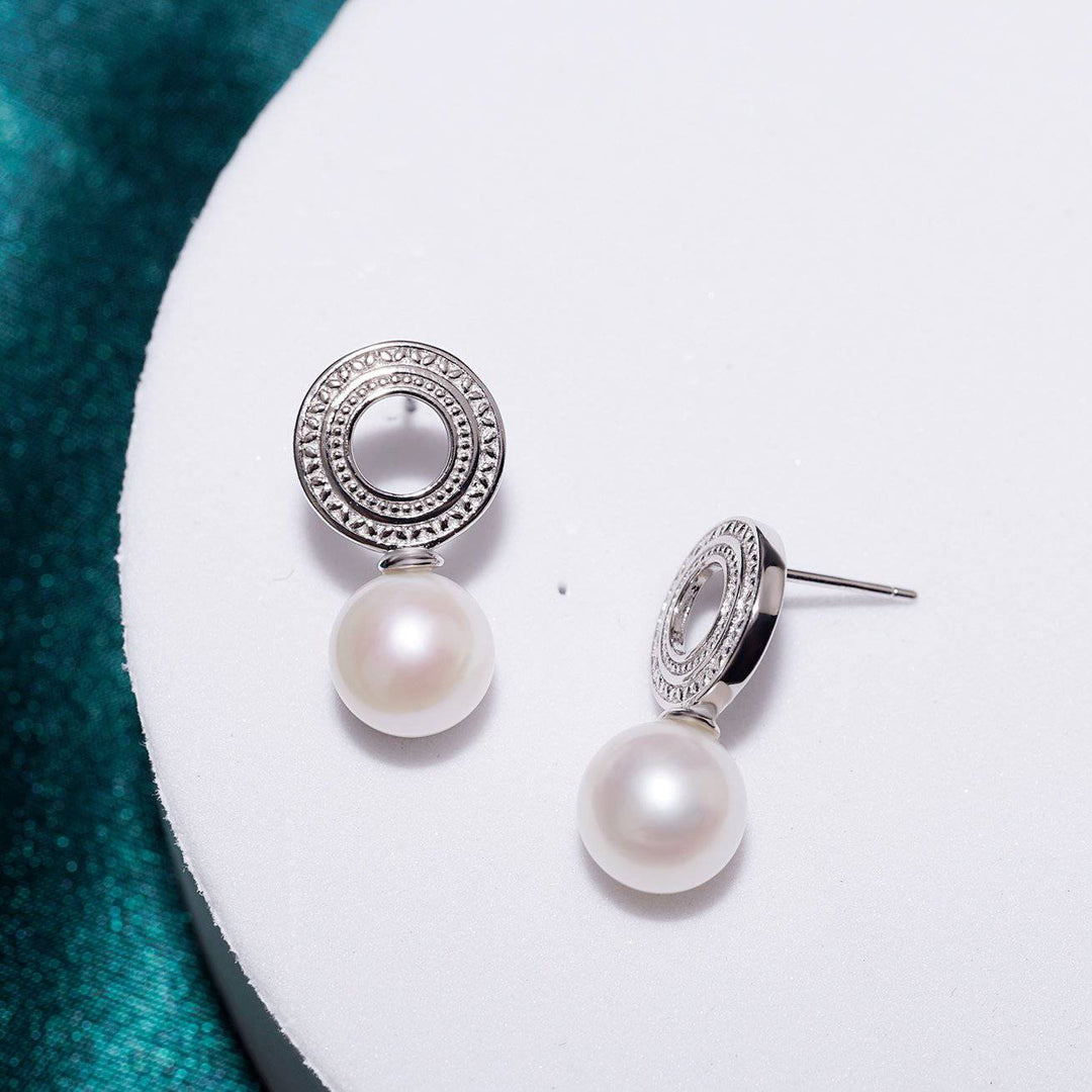New Yorker Freshwater Pearl Earrings WE00191 - PEARLY LUSTRE