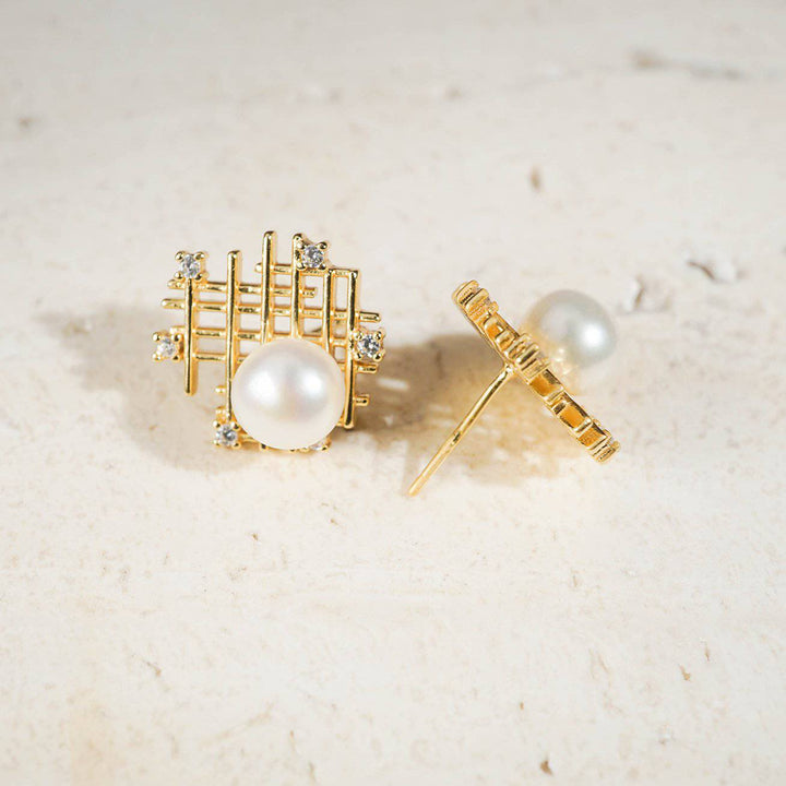 New Yorker Freshwater Pearl Earrings WE00199 - PEARLY LUSTRE