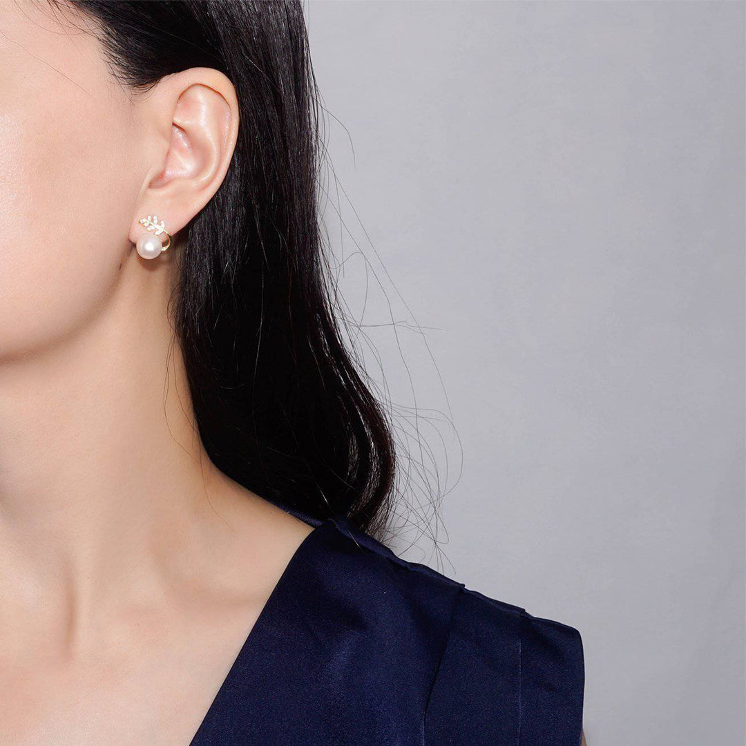 Elegant Freshwater Pearl Earrings WE00200 - PEARLY LUSTRE