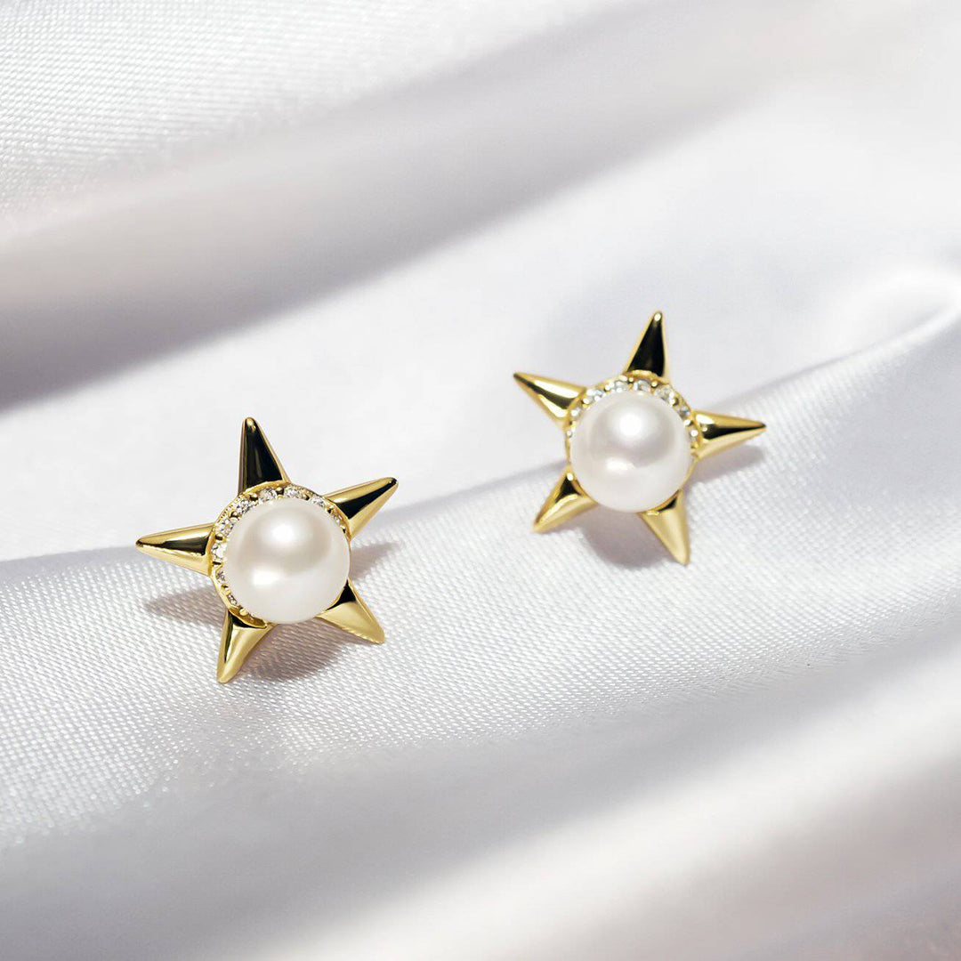 Asian Civilisations Museum Freshwater Pearl Earrings WE00230 | New Yorker Collection - PEARLY LUSTRE