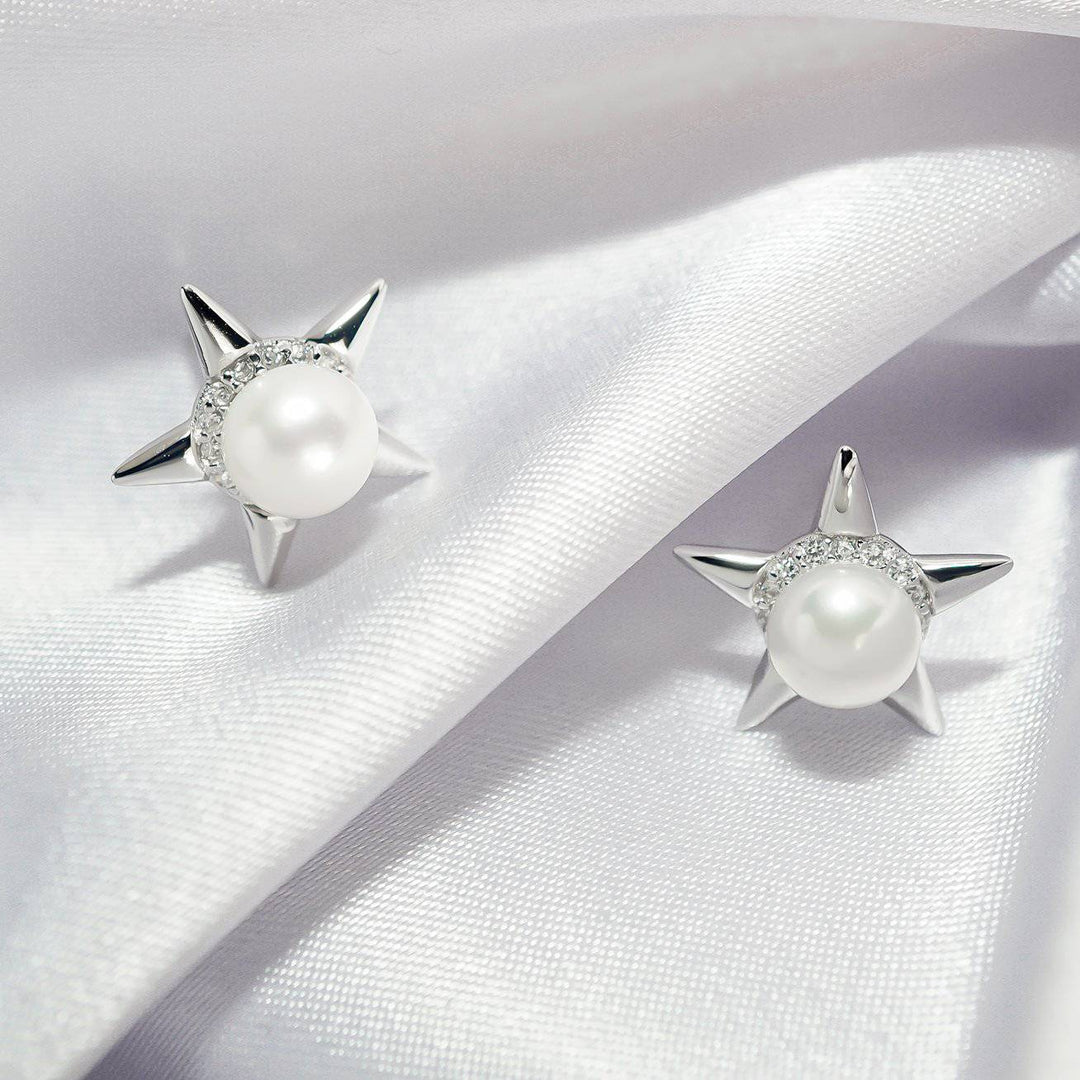 Asian Civilisations Museum Freshwater Pearl Earrings WE00232 | New Yorker Collection - PEARLY LUSTRE