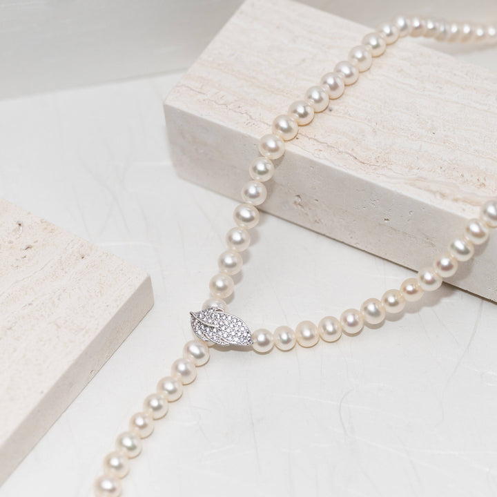 Elegant Freshwater Pearl Necklace WN00196 - PEARLY LUSTRE
