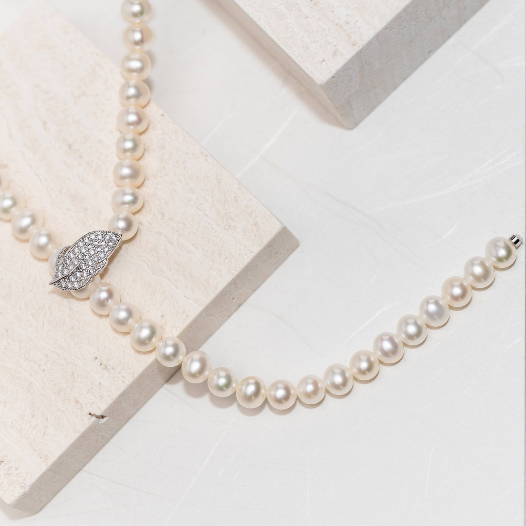 Elegant Freshwater Pearl Necklace WN00196 - PEARLY LUSTRE