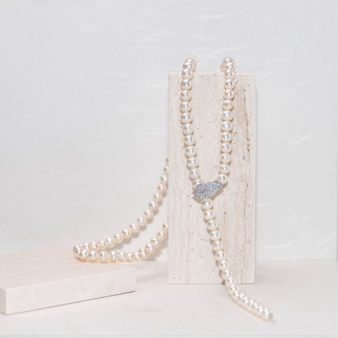 Elegant Freshwater Pearl Necklace WN00196 - PEARLY LUSTRE