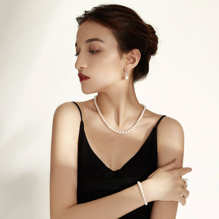 Elegant Freshwater Pearl Necklace WN00222 - PEARLY LUSTRE