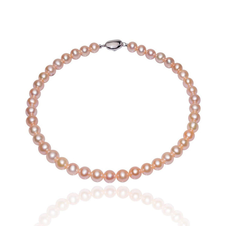 Elegant Pink Freshwater Pearl Necklace WN00195 - PEARLY LUSTRE