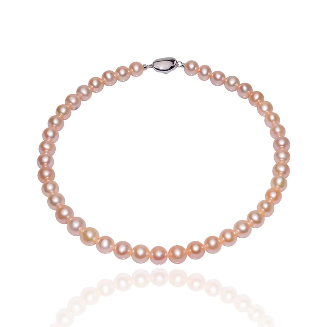 Top Lustre Pink Freshwater Pearl Necklace WN00496 - PEARLY LUSTRE