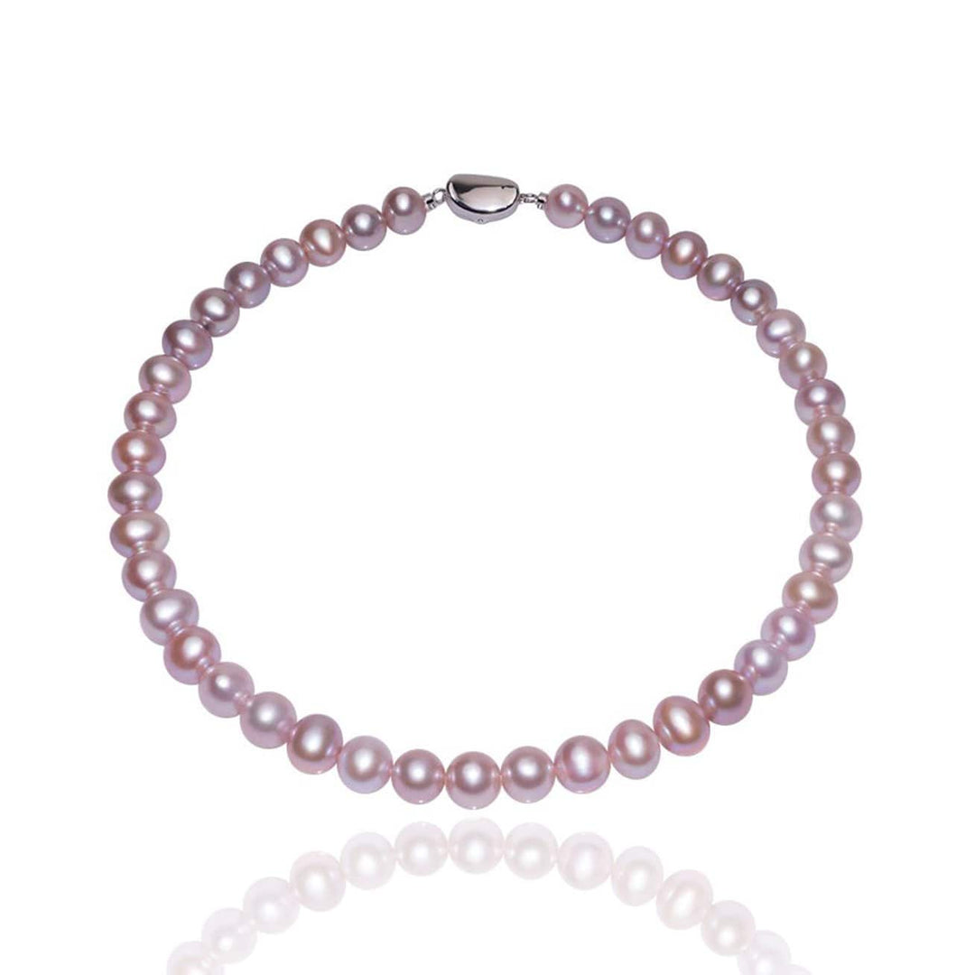 Elegant Freshwater Purple Pearl Necklace WN00194 - PEARLY LUSTRE