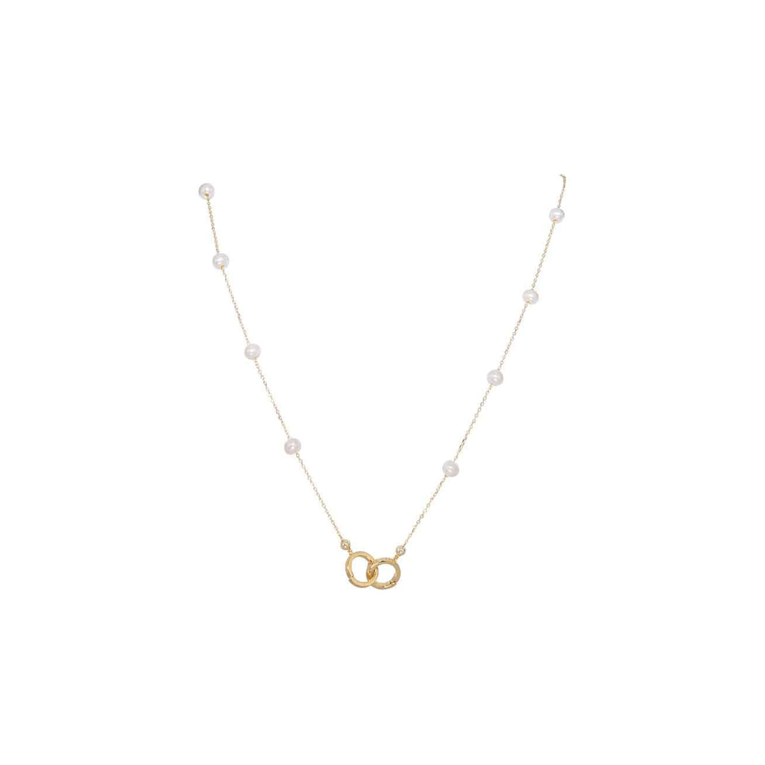 New Yorker 18K Solid Gold Freshwater Pearl Multi Style Necklace & Mask Chain KN00013 - PEARLY LUSTRE