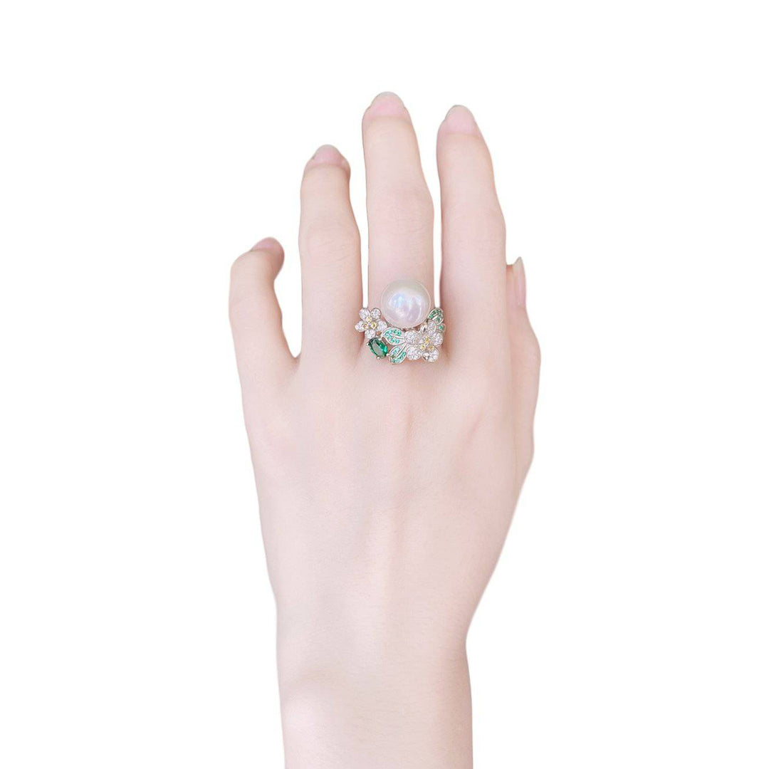 Elegant Edison Pearl Ring WR00002 | GARDENS - PEARLY LUSTRE