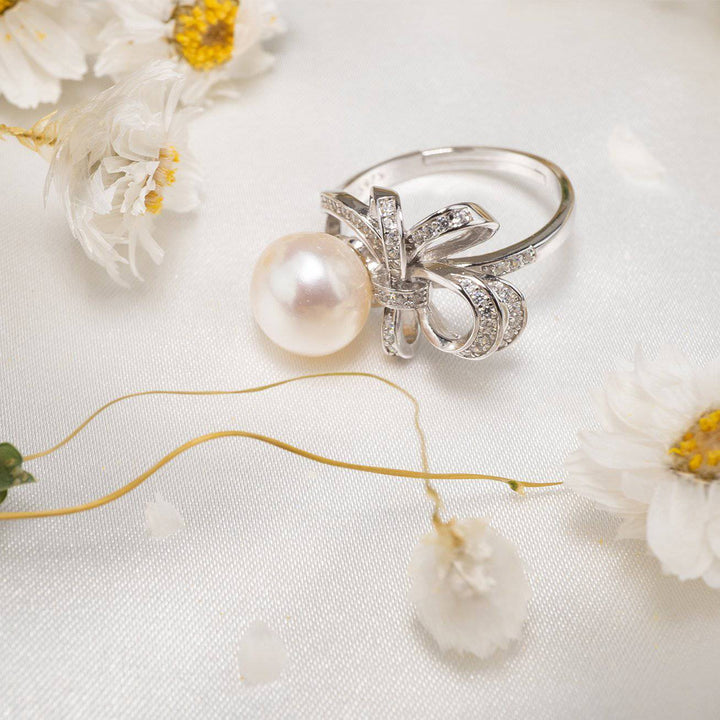 Elegant Freshwater Pearl Ring WR00037 - PEARLY LUSTRE