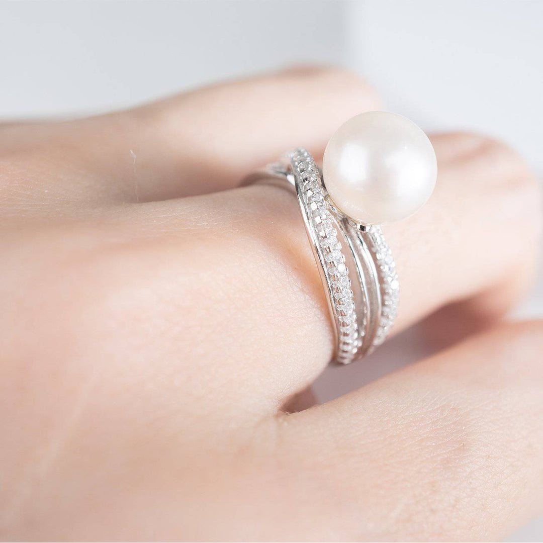 Elegant Freshwater Pearl Ring WR00070 - PEARLY LUSTRE