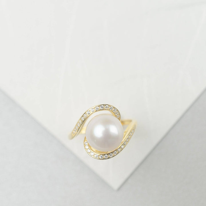 Elegant Freshwater Pearl Ring WR00073 - PEARLY LUSTRE