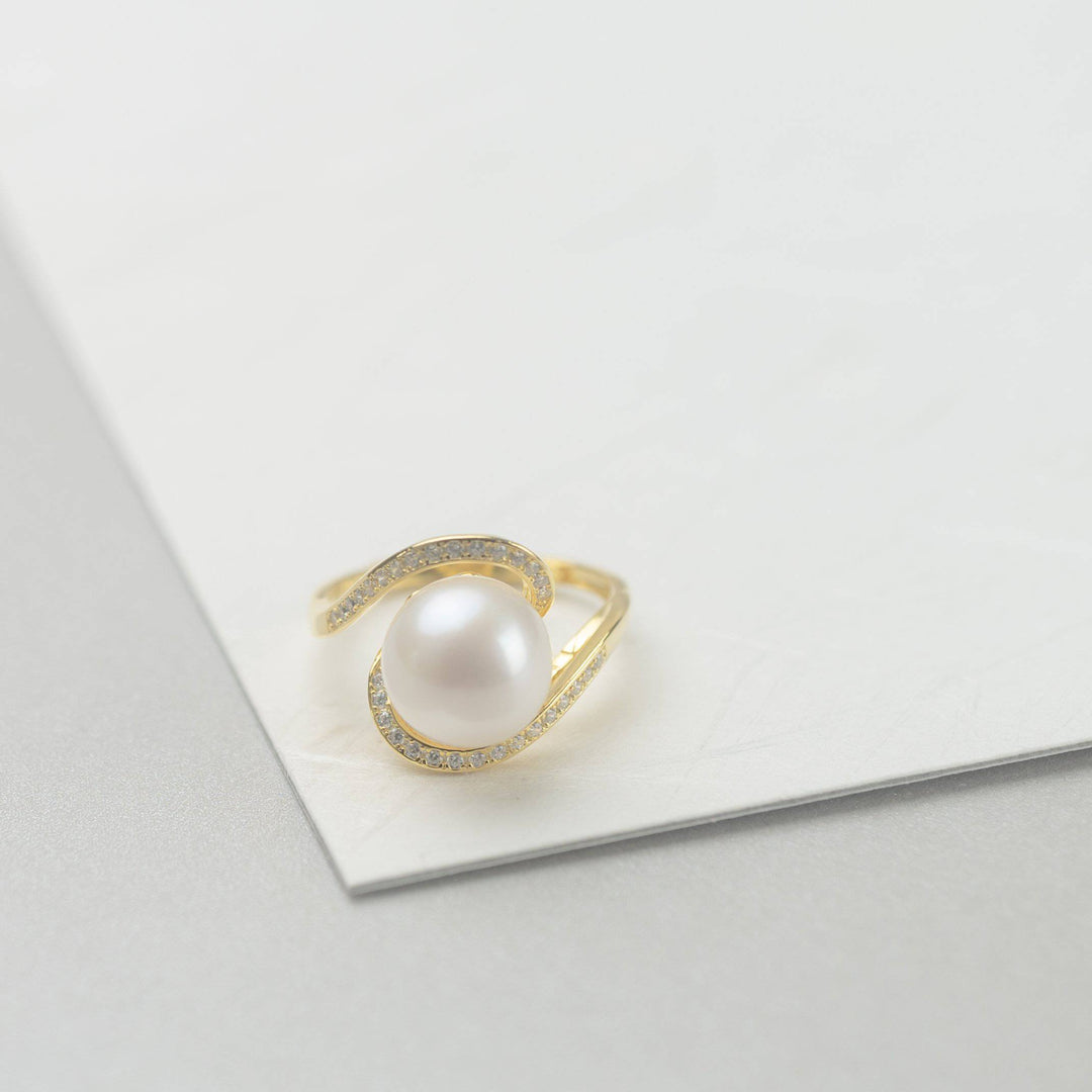 Elegant Freshwater Pearl Ring WR00073 - PEARLY LUSTRE