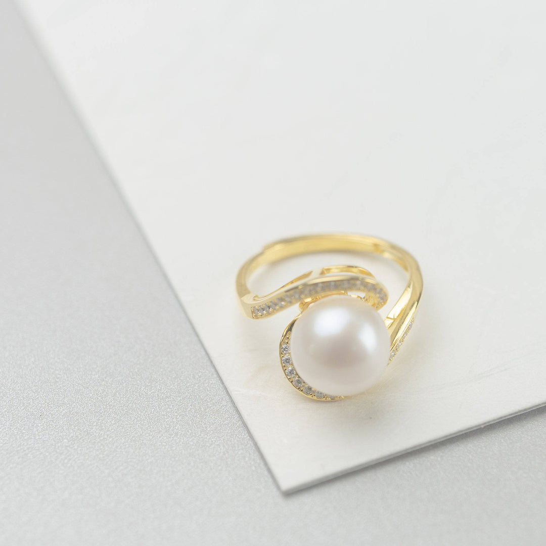 Elegant Freshwater Pearl Ring WR00073 - PEARLY LUSTRE