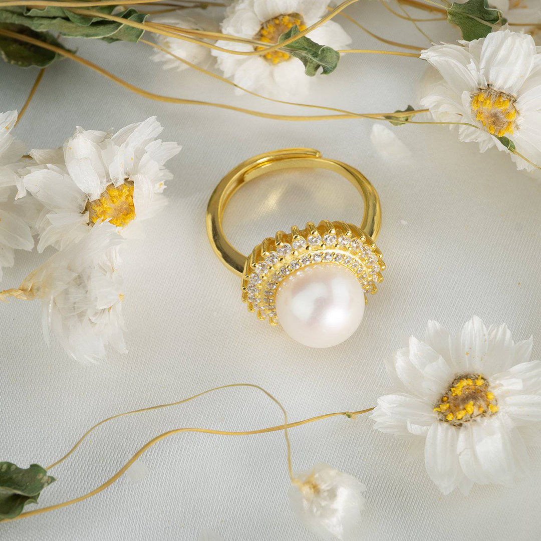 Elegant Edison Pearl Ring WR00006 - PEARLY LUSTRE