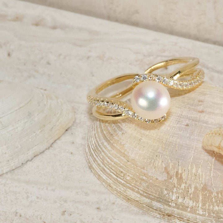 New Yorker Freshwater Pearl Ring WR00101 - PEARLY LUSTRE