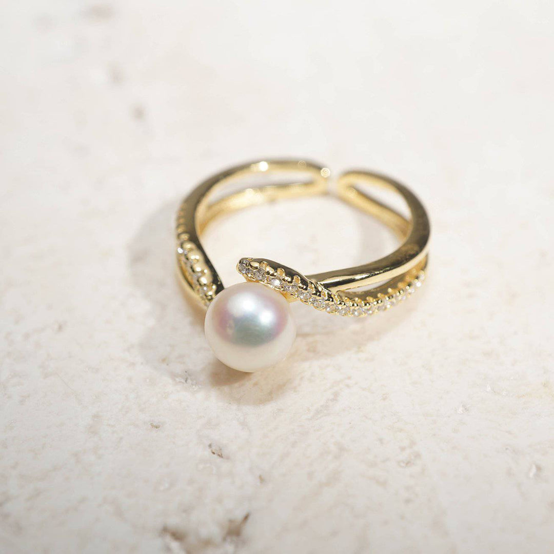 New Yorker Freshwater Pearl Ring WR00101 - PEARLY LUSTRE