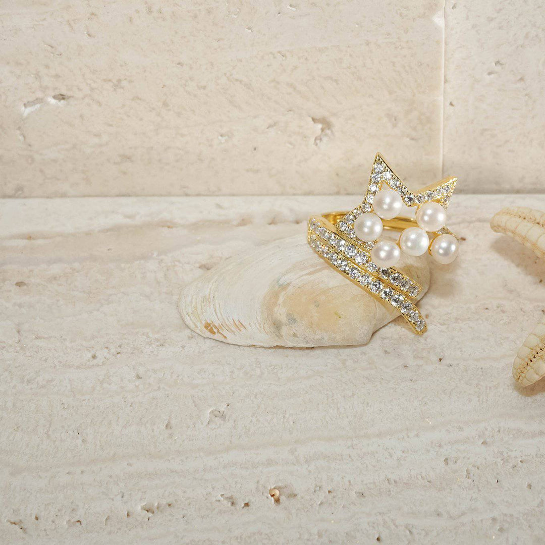 New Yorker Freshwater Pearl Ring WR00102 - PEARLY LUSTRE