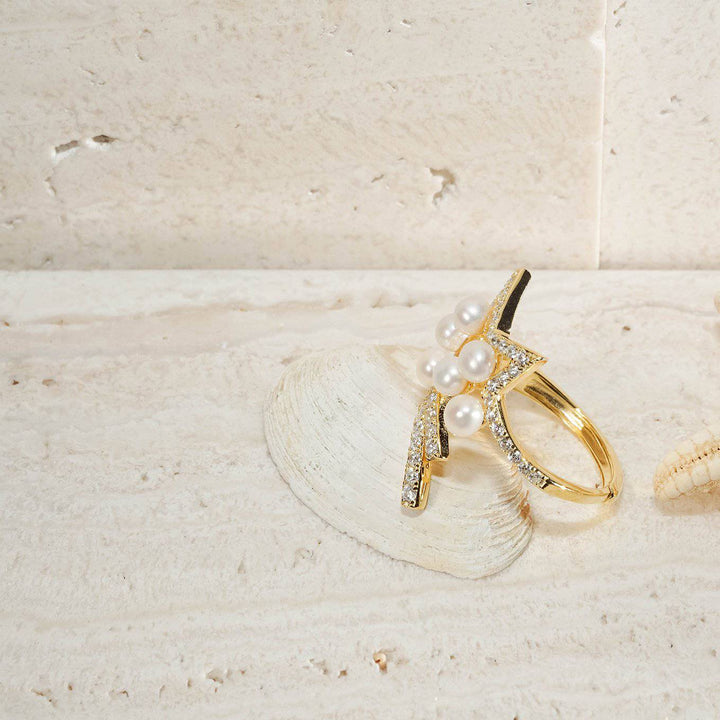New Yorker Freshwater Pearl Ring WR00102 - PEARLY LUSTRE