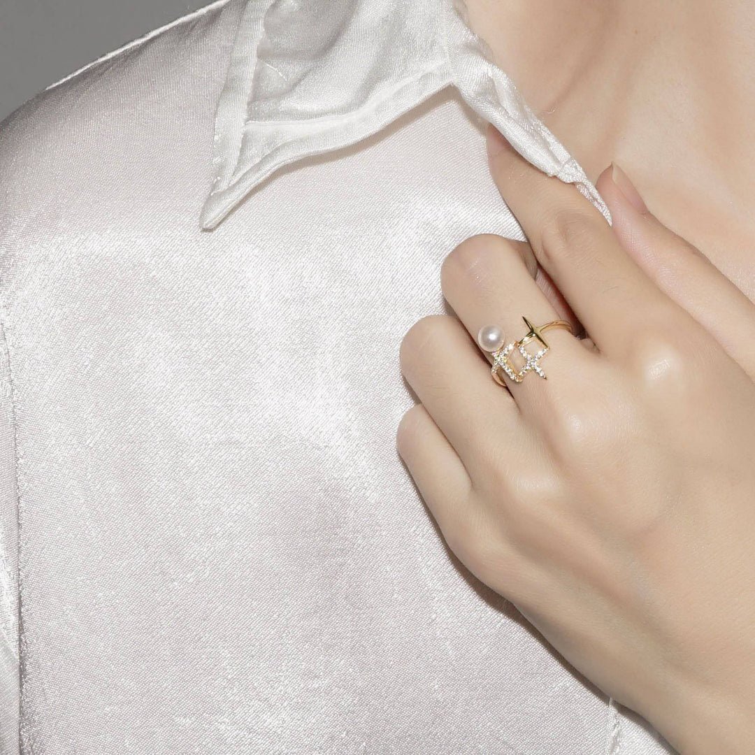 New Yorker Freshwater Pearl Ring WR00108 - PEARLY LUSTRE