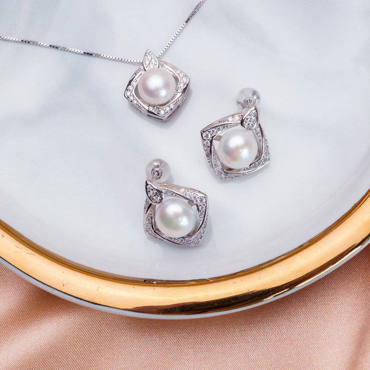 Elegant Freshwater Pearl Set WS00014 - PEARLY LUSTRE