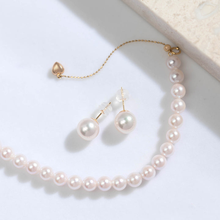 Elegant 18K Solid Gold Akoya Pearl Bracelet KB00006 - PEARLY LUSTRE