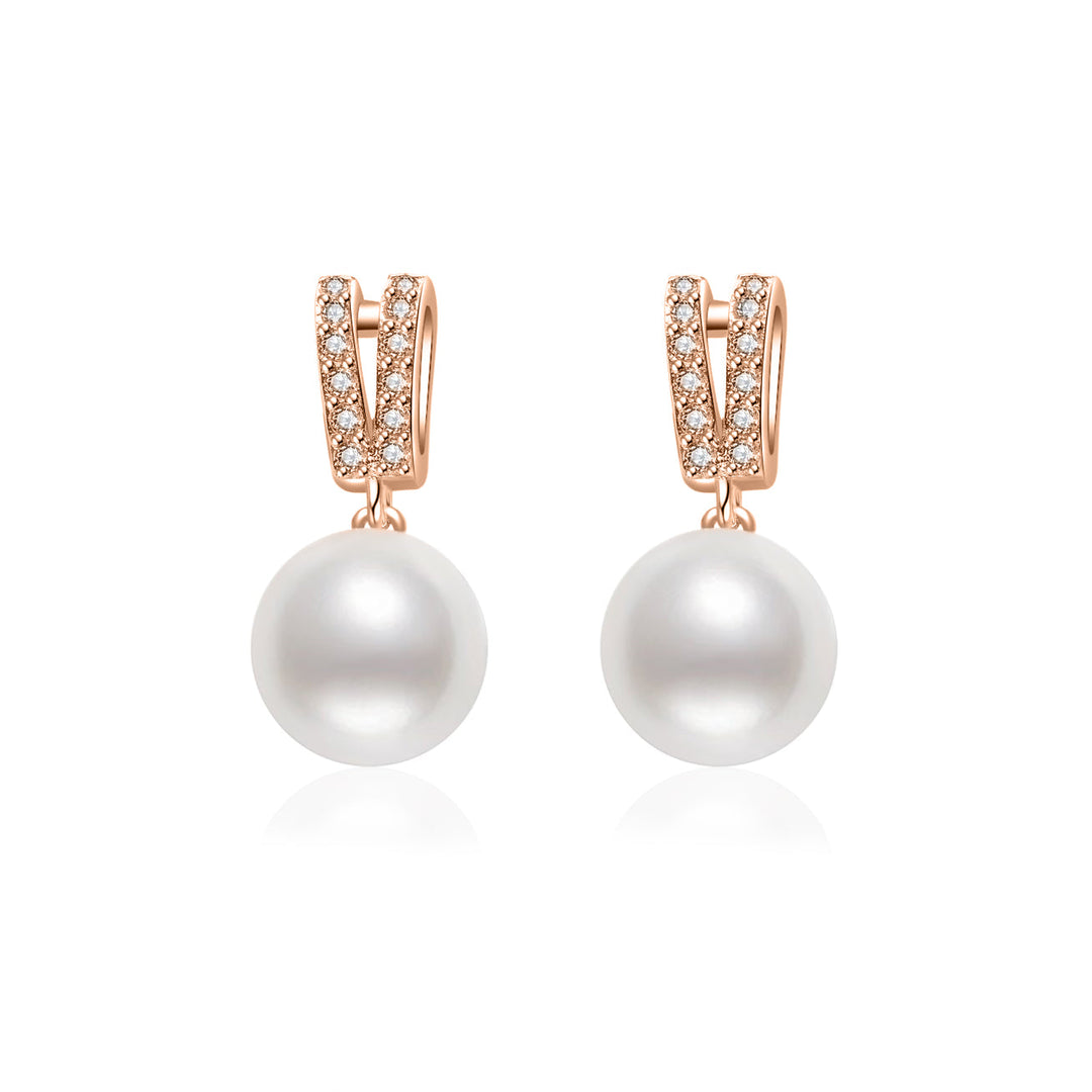 Elegant Freshwater Pearl Earrings WE00384 - PEARLY LUSTRE