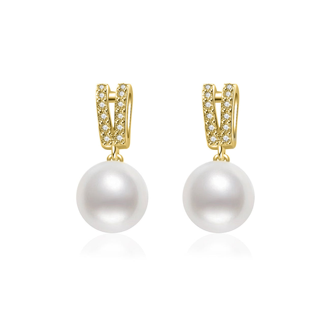 Elegant Freshwater Pearl Earrings WE00383 - PEARLY LUSTRE