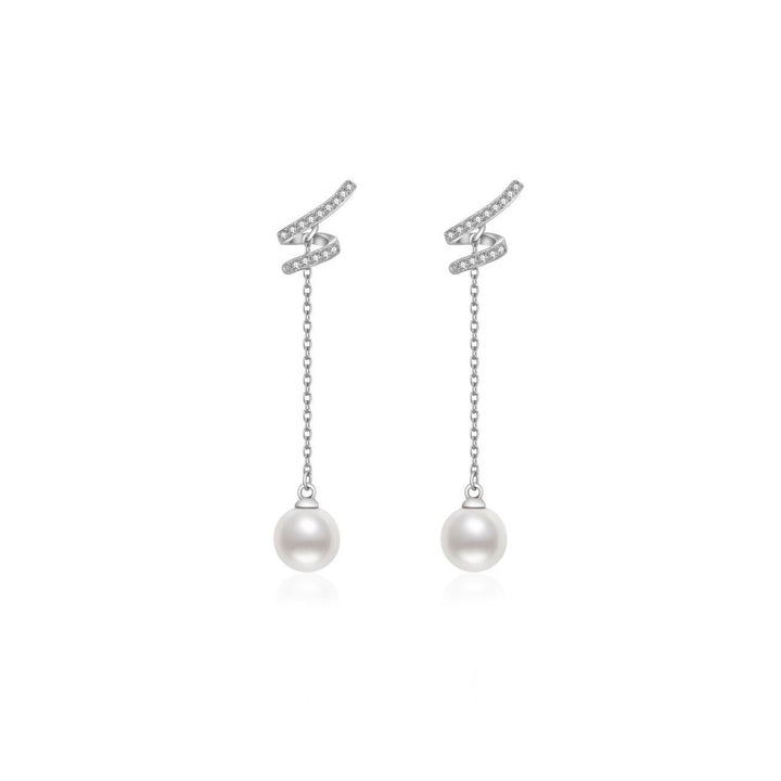 Elegant Freshwater Pearl Earrings WE00141 | S Collection - PEARLY LUSTRE