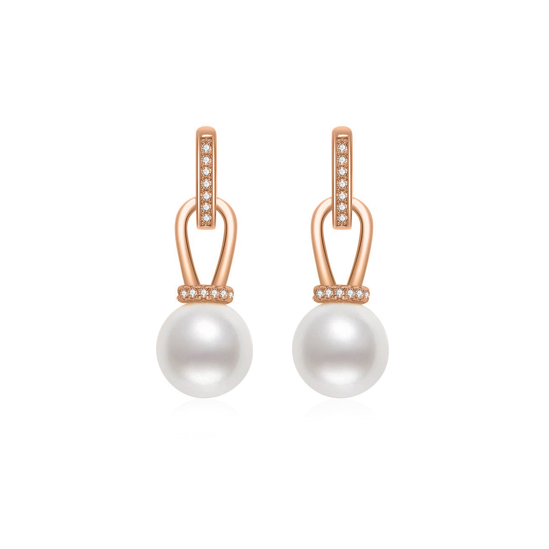 Elegant Freshwater Pearl Earrings WE00377 - PEARLY LUSTRE
