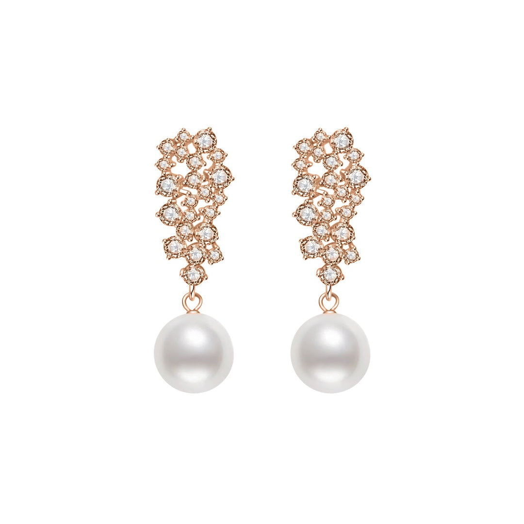 New Yorker Freshwater Pearl Earrings WE00345 | Wedding Series - PEARLY LUSTRE